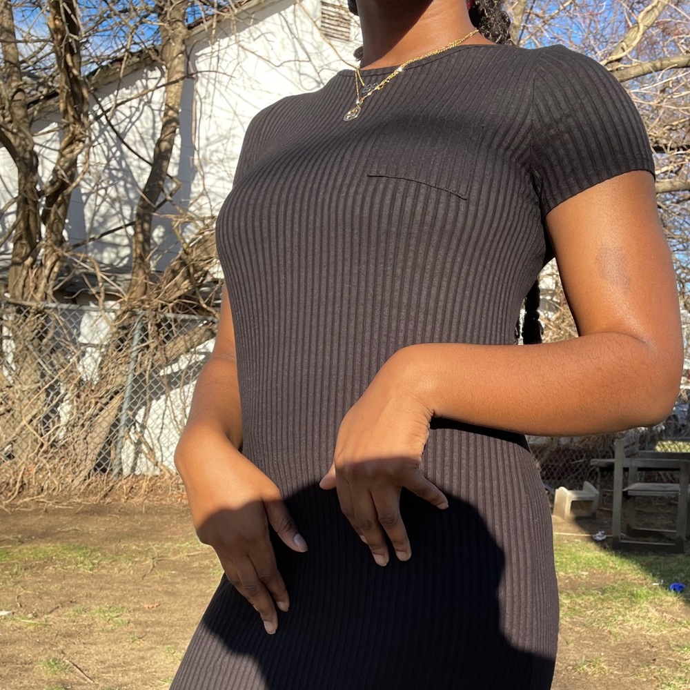 Black Maxi Shirt Dress